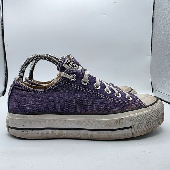 Converse Chuck Taylor All Star Lift Ox Womens Size 8 Purple Platform Shoes - Picture 12 of 13